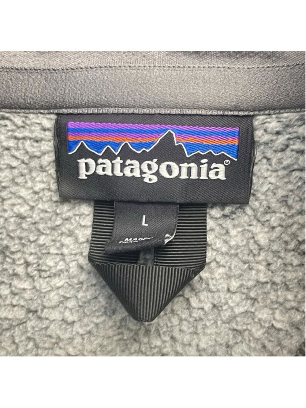 Patagonia Better Sweater 1/4 Zip Fleece Pullover Mens L Gray Knit Jacket